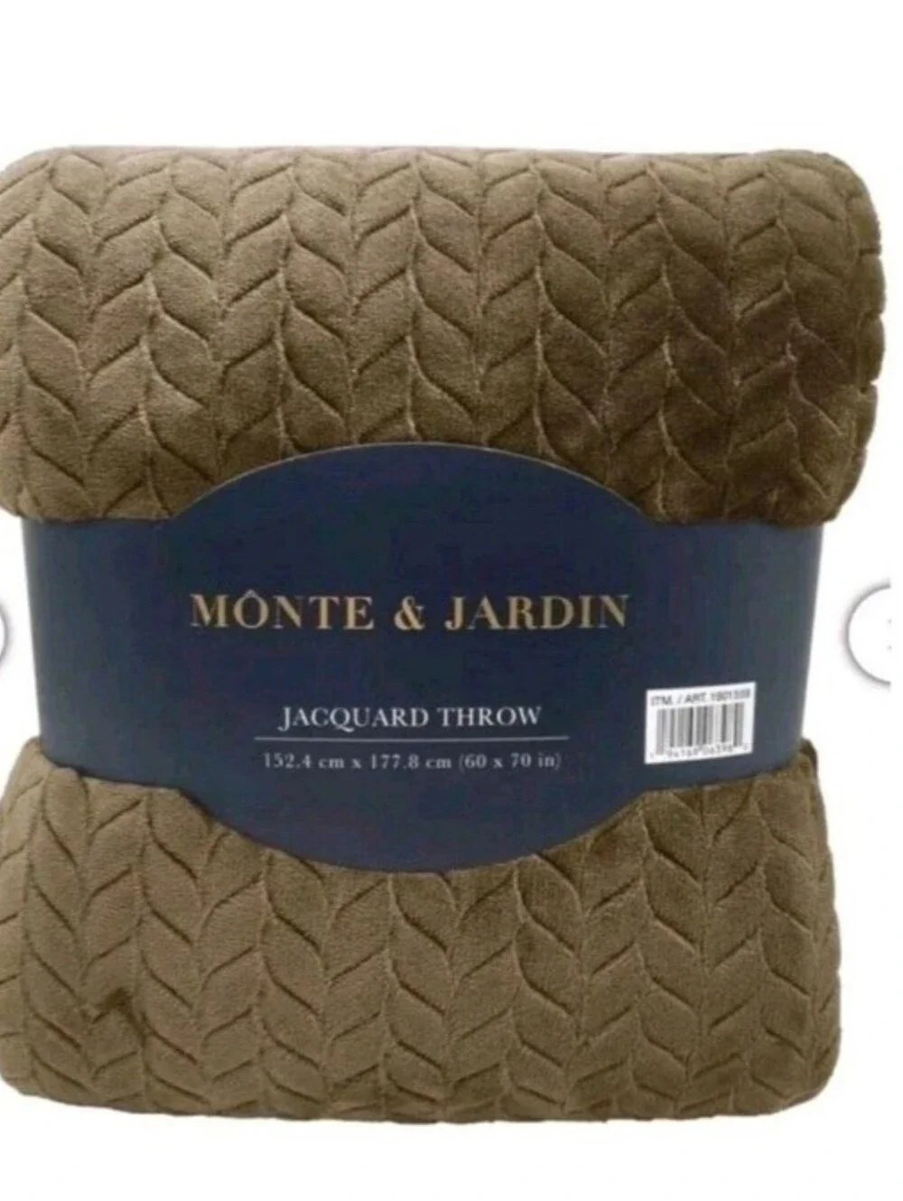 Monte & Jardin Luxury Collection Ultra Plush Throw Tropical Leaf 60x70 Brown